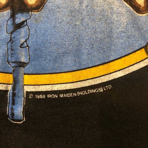 1988 IRON MAIDEN “Play with Madness” SIZE MED 18” PTP- MADE IN USA 🇺🇸 - Picture 4 of 8